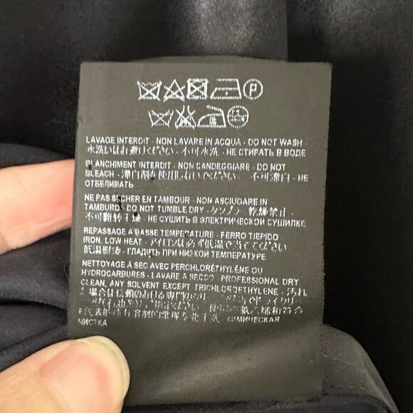 Saint Laurent Silk Satin Blouse Glossy Black size FR 38 Button front - Picture 9 of 13